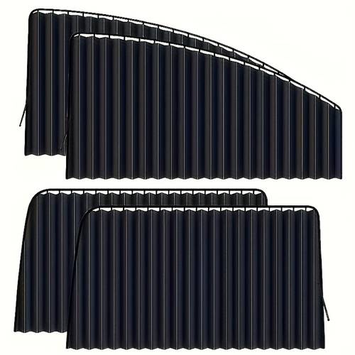 4pcs set car window sun shades camping car window covers adjustable track type car window shades portable car side window shades