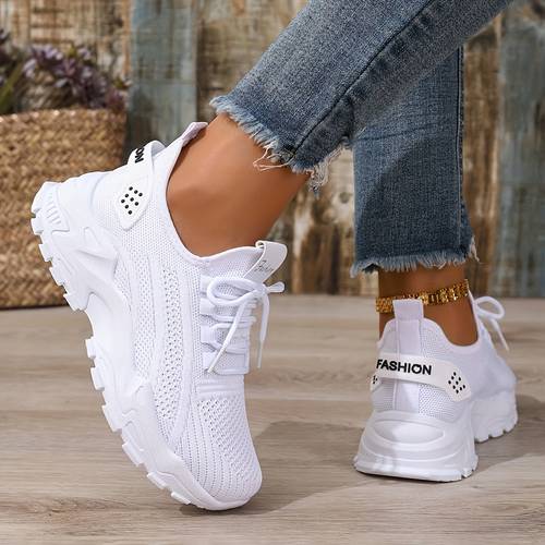 2025 summer new arrival womens knit running shoes ultra breathable lightweight low top with soles hand washable summer outdoor sneakers