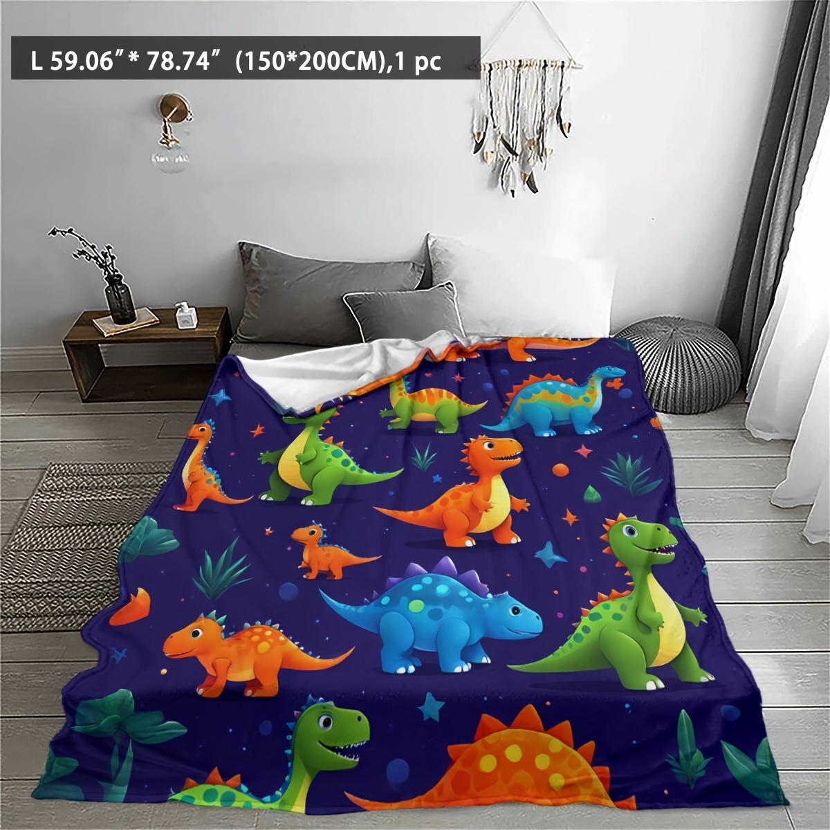 dinosaur paradise fleece blanket cozy and versatile for   details 5