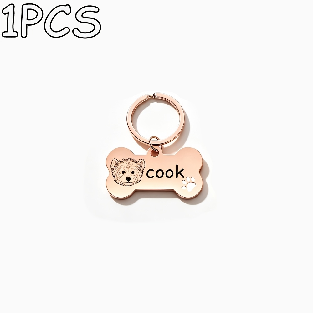 Custom Bone-Shaped Pet Keychain, Everyday Key/Bag Charm