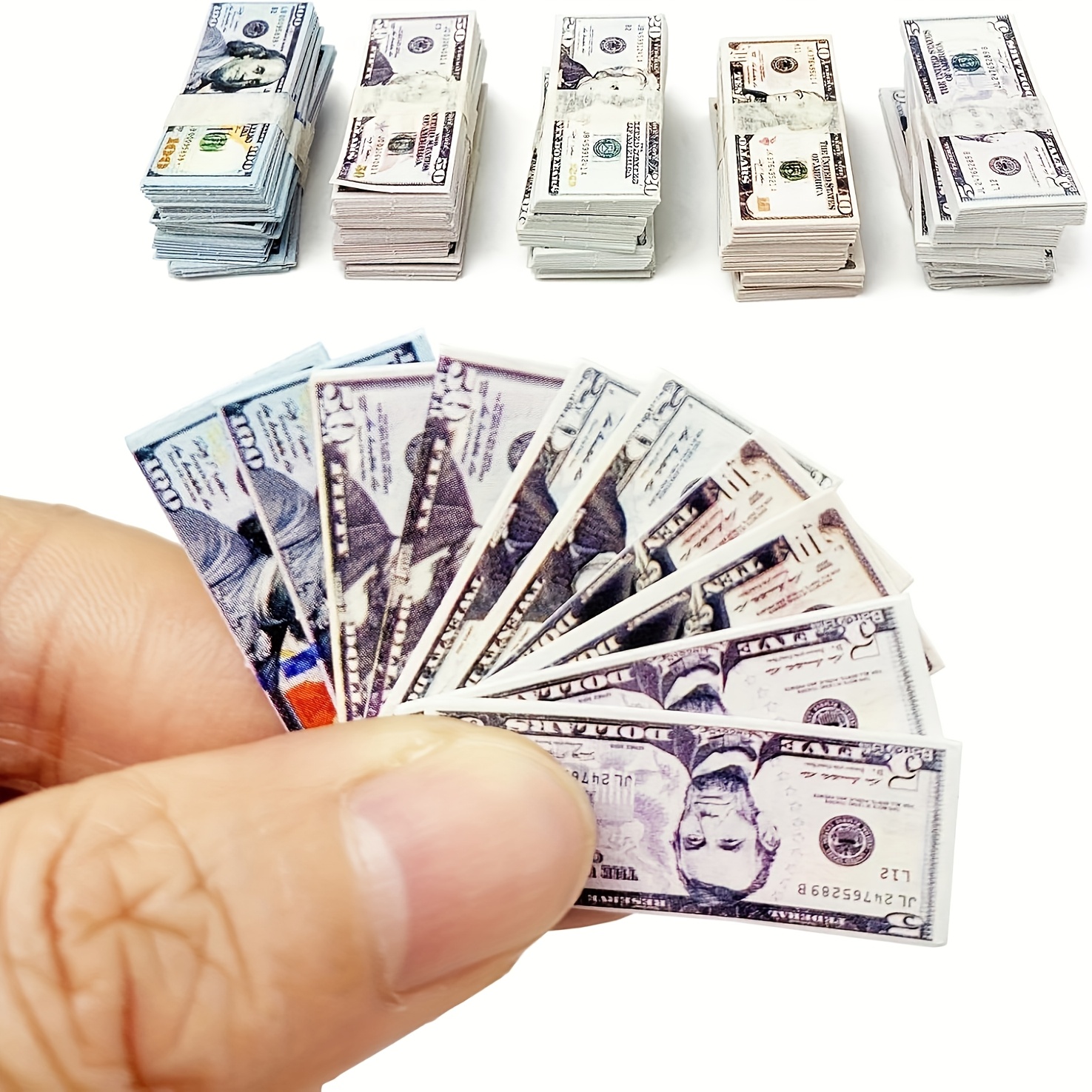 90pcs-300pcs 15 sheets/bundle 1/12 mini doll money mini dollar