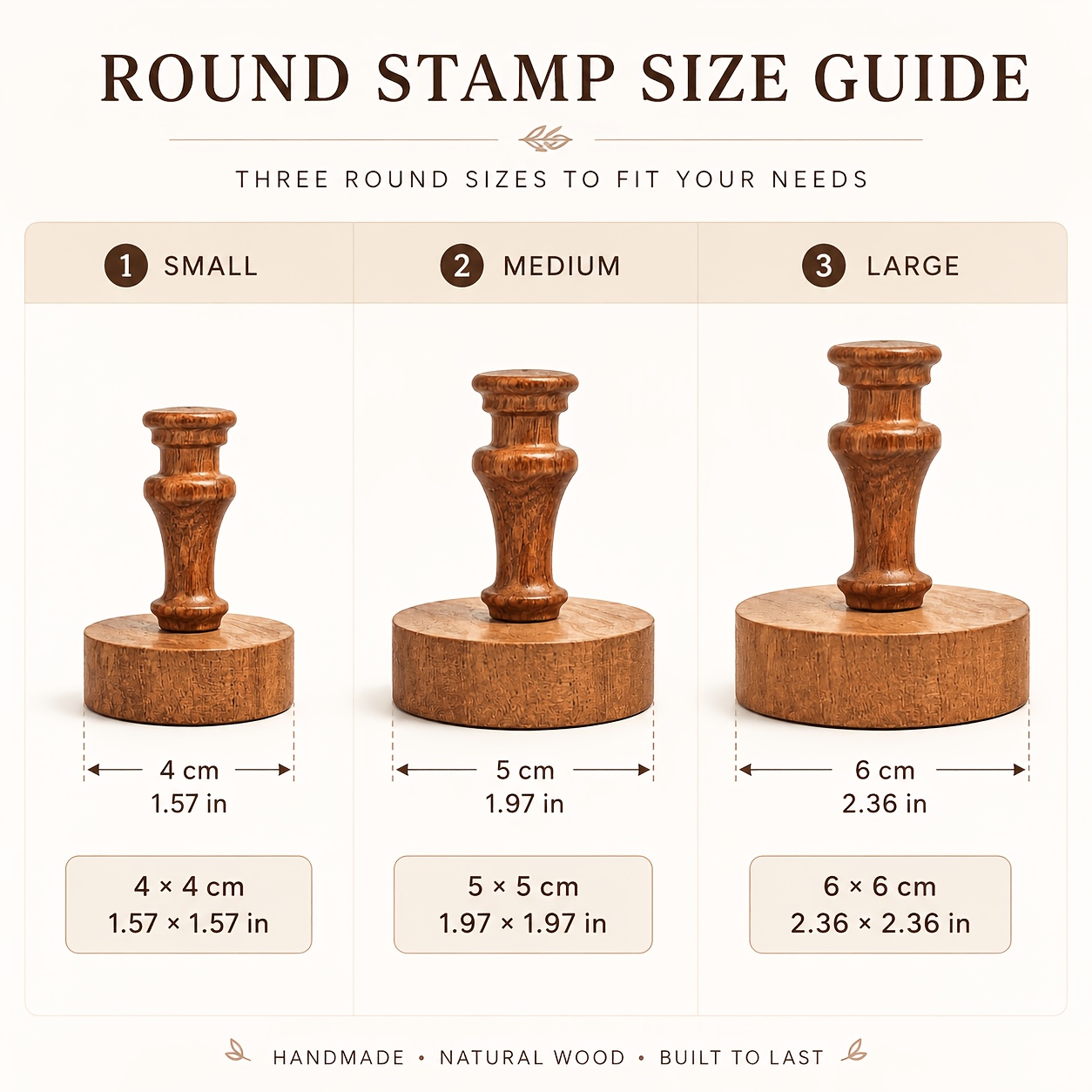 TEMU Custom Round Wooden Stamps, New Wooden Handle, No Ink Pad Included. Custom Logo Design From Provided Images. Suitable For Company Logos, Family