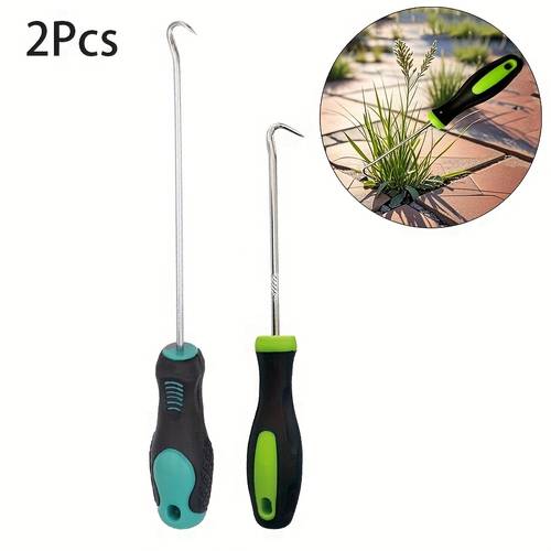 2pcs heavy duty hook durable metal removal hook heavy duty garden tool for easy and moss removal ideal for patios and walkways