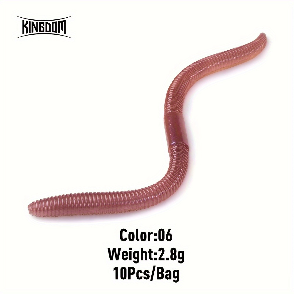 E-shop 15 Stück/10 Stück Kingdom Weichköder 1,8g 2,8g 96mm 120mm Künstlicher Langsam Sinkender Angelköder, Meerwurm Weichköder