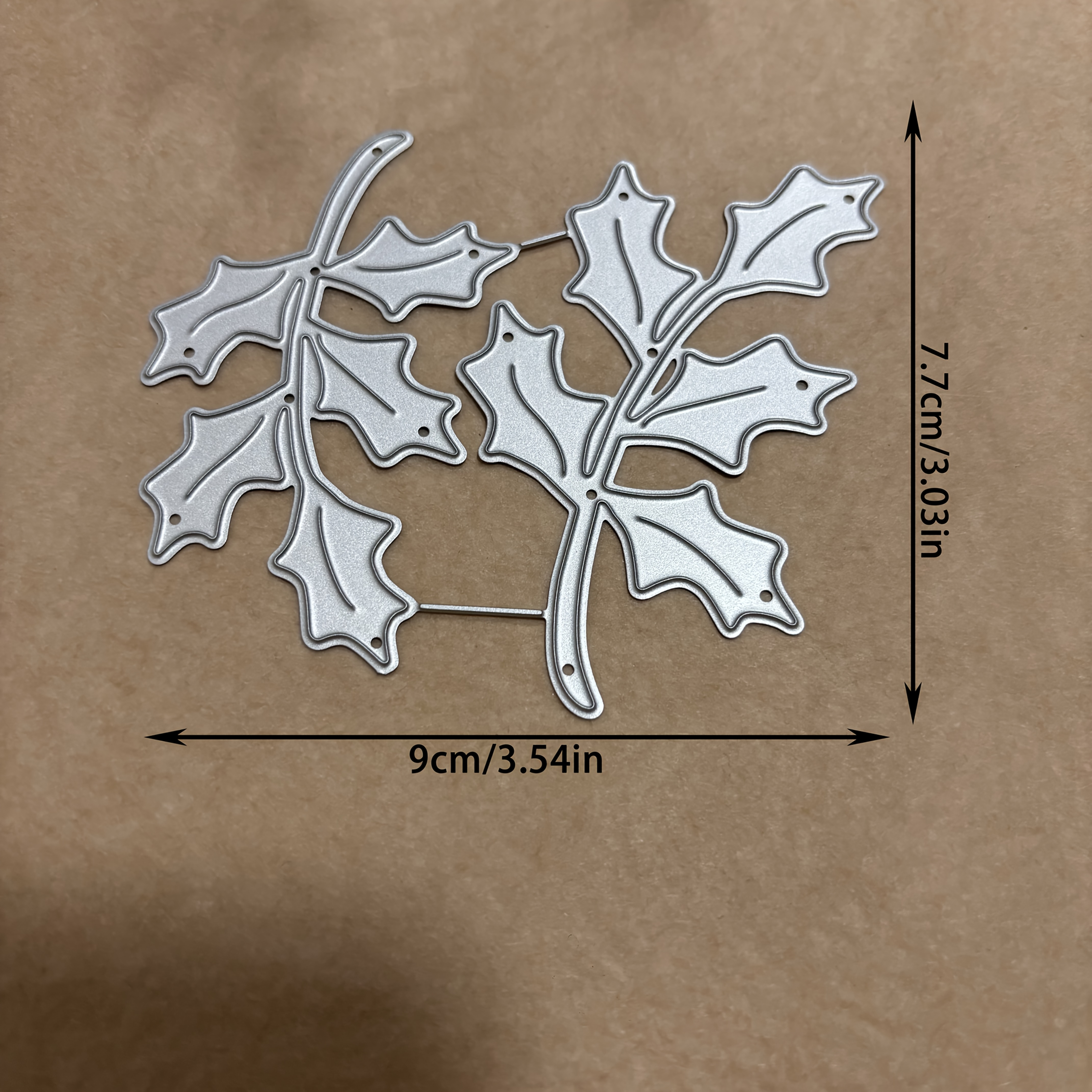 TEMU A New Metal Cutting Die, Perfect For Photo Album Embellishments And Relief Crafts—features A Decorative Template Of A Christmas Tree Leaf, With