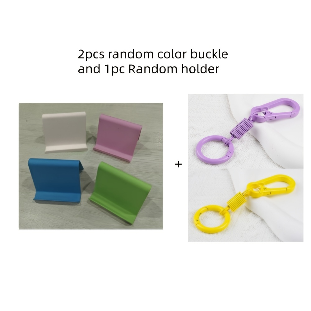 TEMU 3pcs (2pcs Boucle de sécurité de couleur aléatoire et 1pc Support aléatoire) 2pcs Boucle de fermeture éclair antivol de couleur aléatoire Sac à