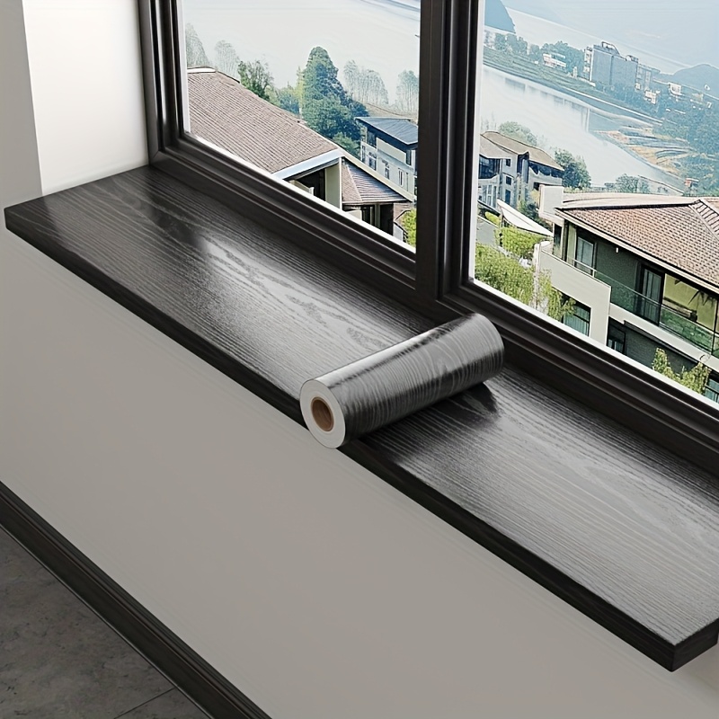 E-shop Fensterbankaufkleber mit Holzmaserung, wasserdichter und sonnenschutzfähiger Fensterbündel, Rahmenabdeckung, Fensterbank, selbstklebende