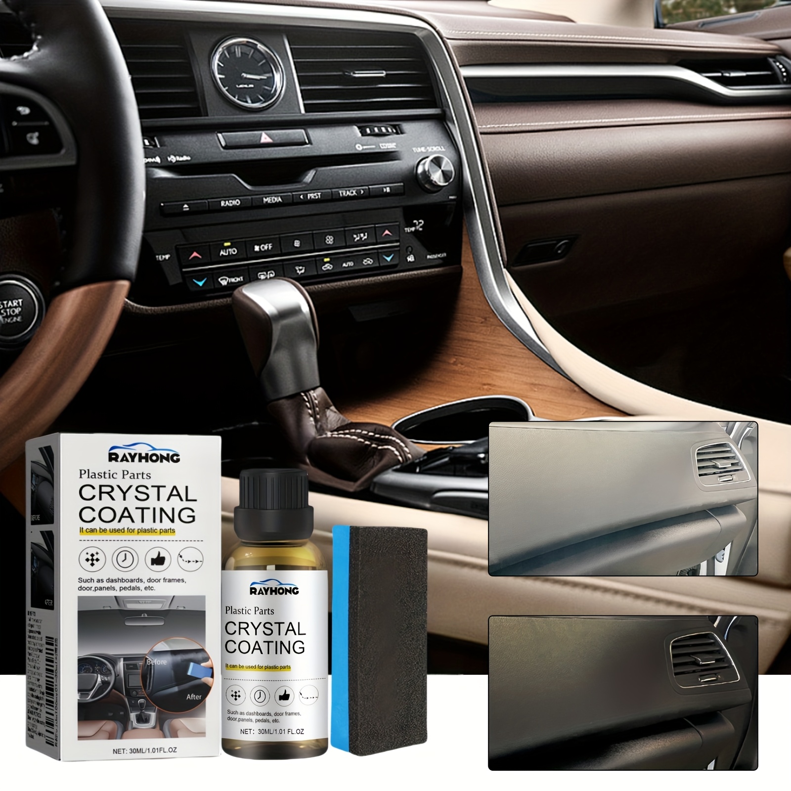 

1pc Rayong Car Interior Plastic Restoration Kit, For Shine & Protection, Coating For Auto And Plastic Surfaces, Long-lasting Shine, []