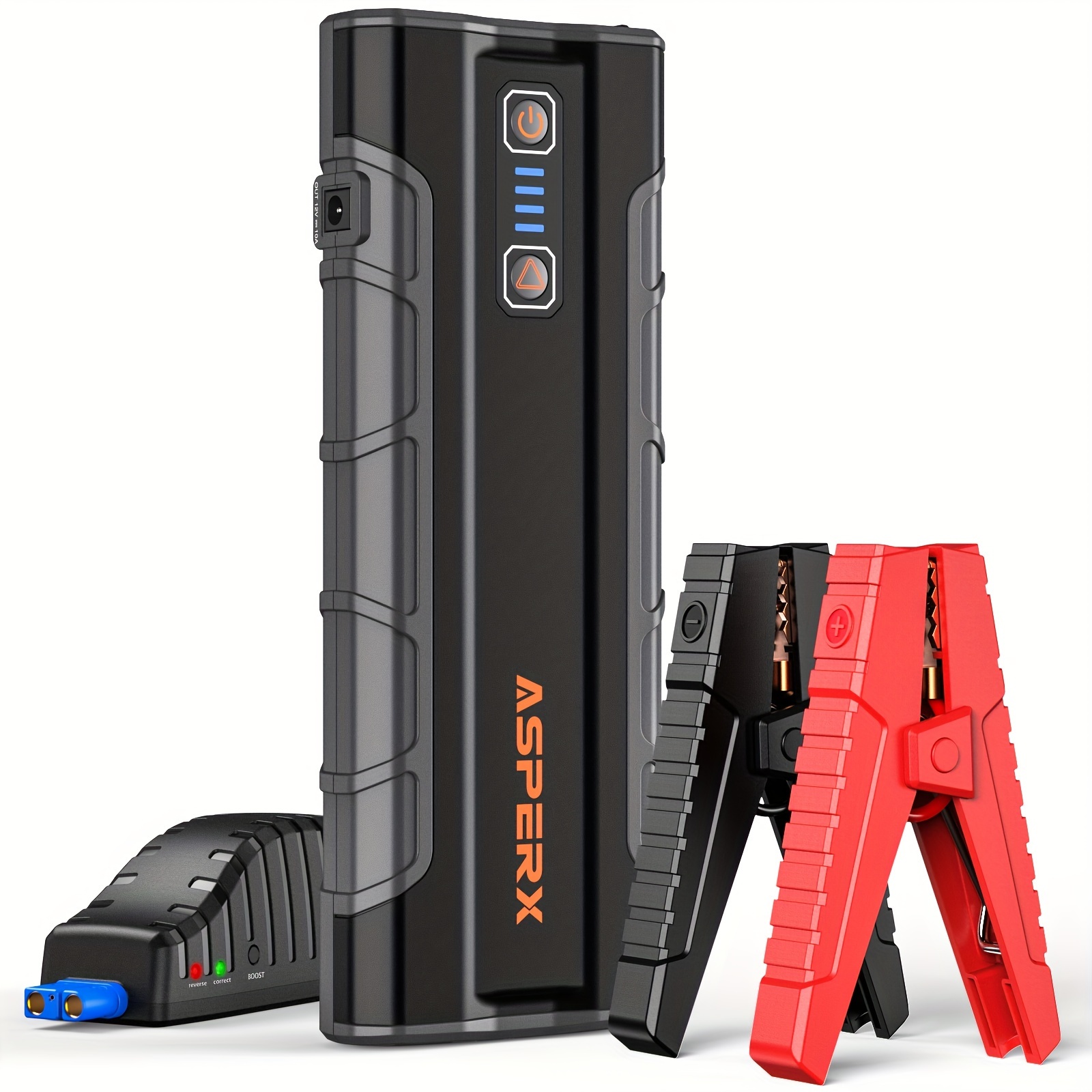 

Asperx Ax2500 Jump Starter, 21000mah 2500a Battery Starter For 10l Gas Or 7.3l Engines, 12v Auto Battery Booster, Lithium Jump Box With Usb Qc3.0, Jump Pack With Built-in Led Light