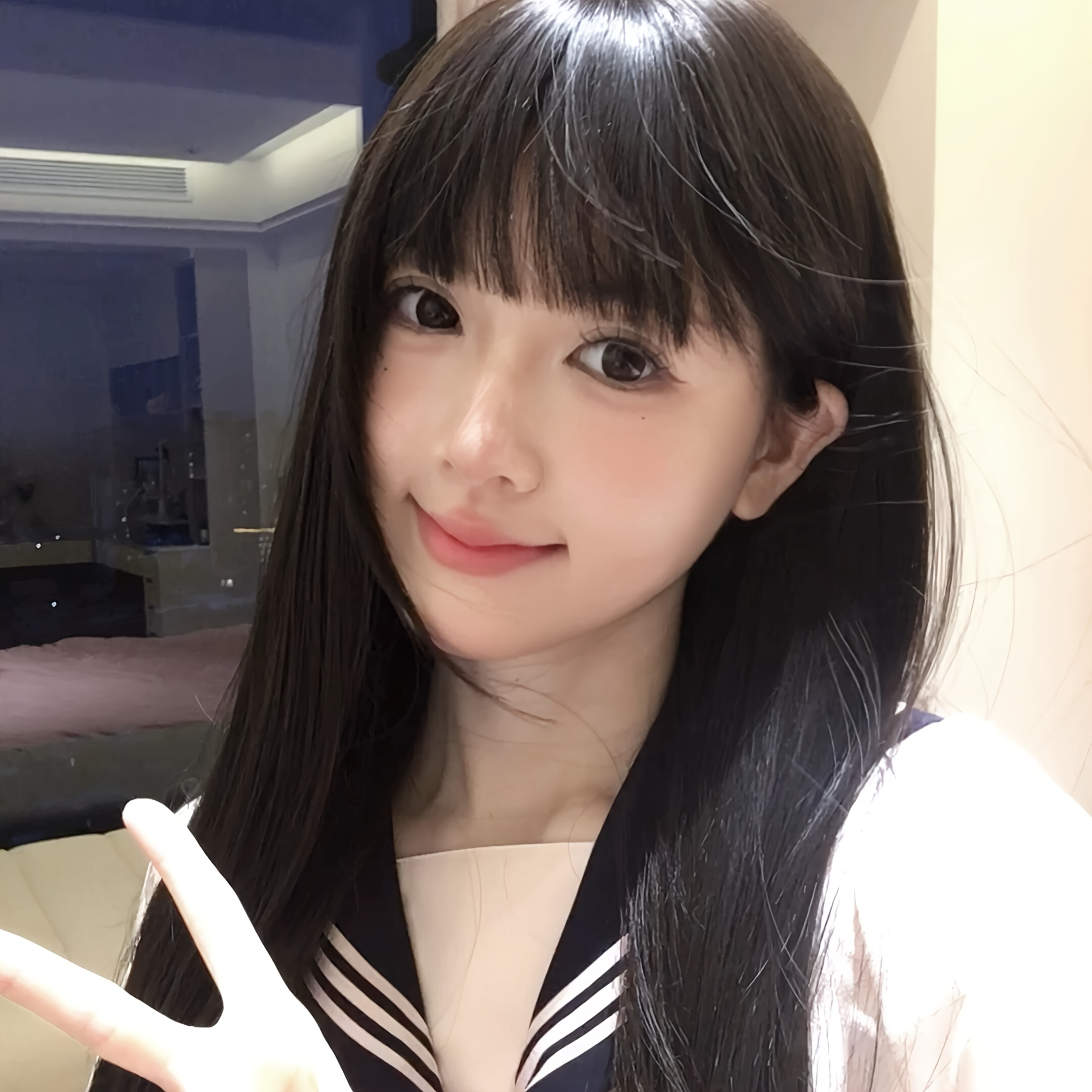 TEMU トな外観 通勤・普段使いのスタイル ロングストレート黒髪 高品質ブラック 前髪なしロングヘアウィッグヘッドギア 自然な仕上がりの普段使い用ウィッグ おしゃれでトレンディ 女性向け 普段使いに最適