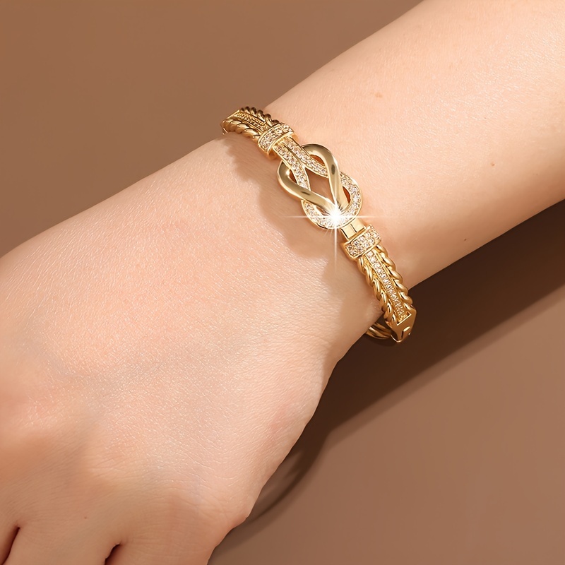Zirconia Buckle Bracelet for Women