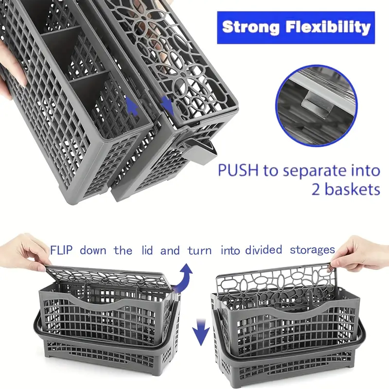 Cestello Universale Per Posate Per Lavastoviglie, Contenitore Di Ricambio Multiuso Per Lavastoviglie Compatibile Con La Maggior Parte Delle Marche 88535322 - Foto 4