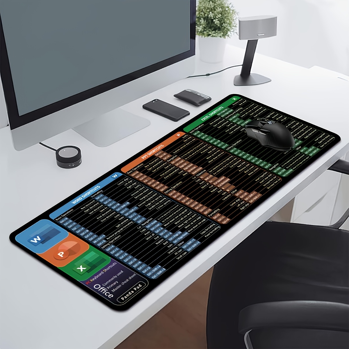Extended Gaming Mouse Pad with Windows Shortcuts