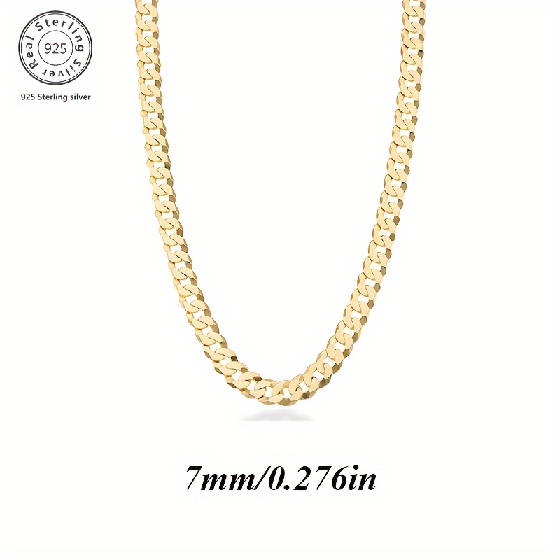 

925 18k Gold 7mm Necklace For Women And Men, - Individualized , Or For , , Any -christmas,