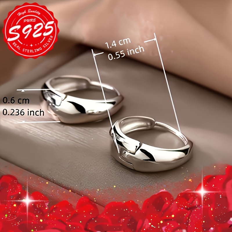 S925 Sterling Silver Thick Round Pendant Earrings with Gemstones