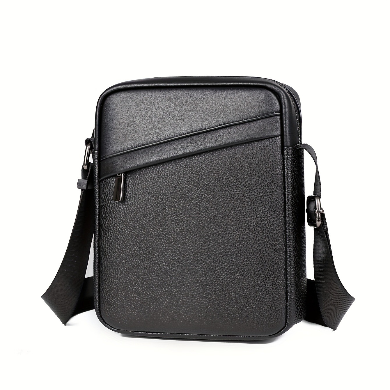 

1pc Men's Shoulder Bag, Pu Large Capacity Trendy Sling Bag, Outdoor Sports Crossbody Bag, For Gift