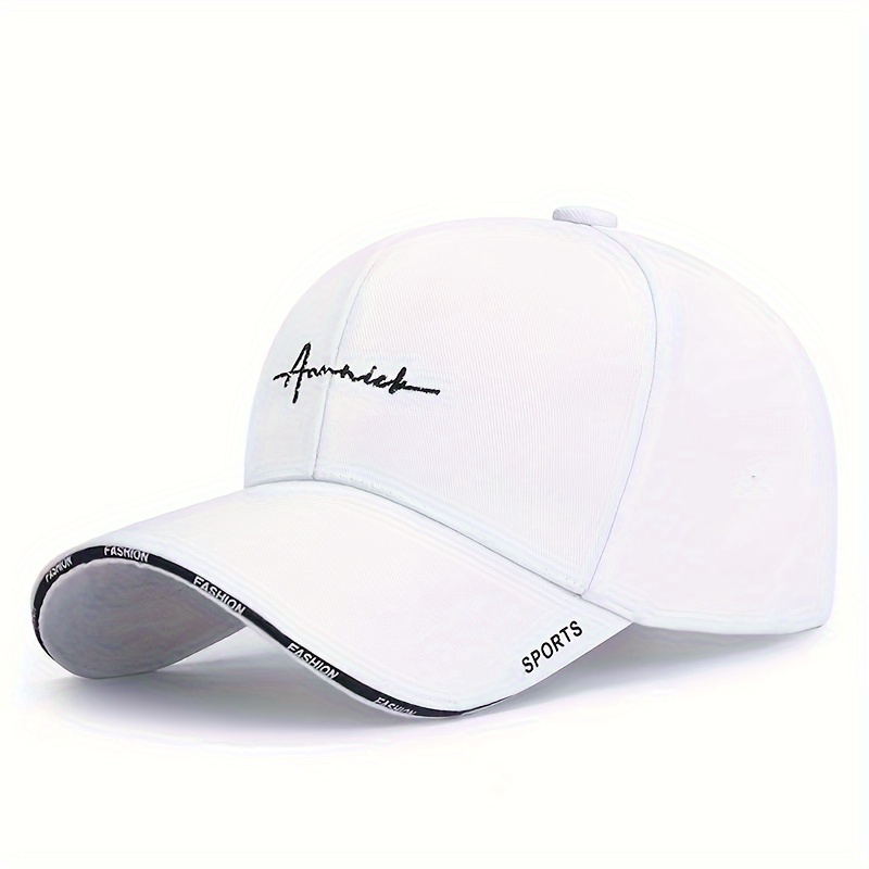 TEMU Embroidered Casual Baseball   - Unisex Sports Fashion Hat With Lightweight Fiber , Non-stretch , Hand Washable - /autumn