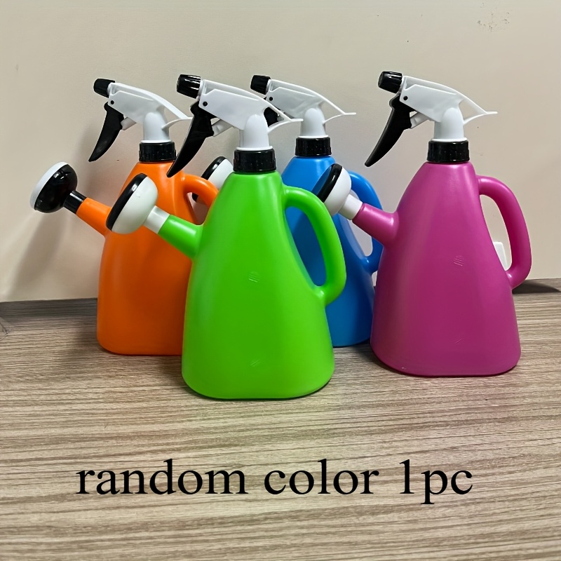 TEMU 1pc 1l Garden Watering Spray Integrated Watering Can Large Garden Watering Can Plastic Spray Bottle Watering Flowers Liquid Packaging Spray