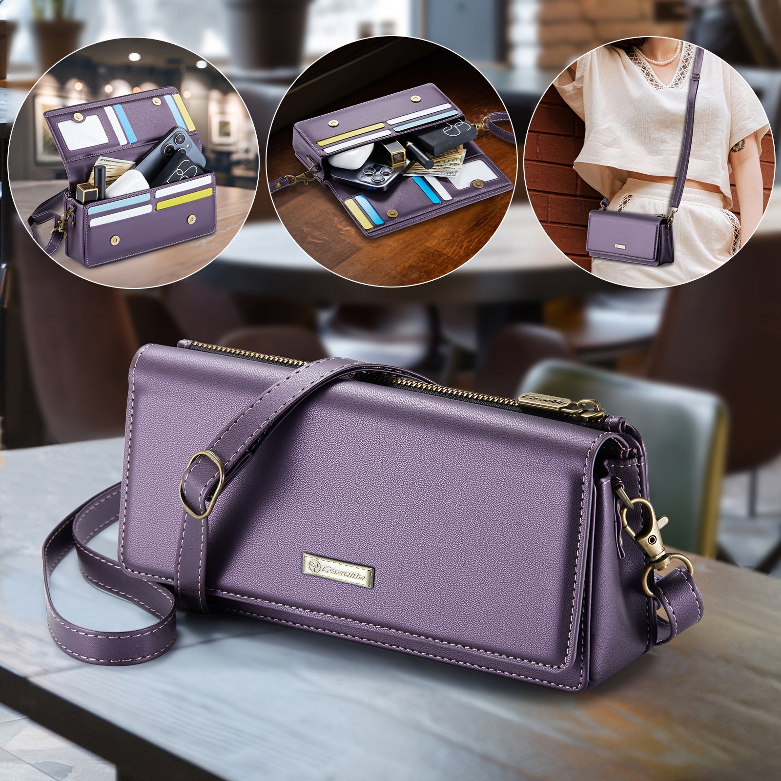 

Women's Crossbody Phone Wallet , Multiple & Detachable Wrist - In , , , Purple, Red,