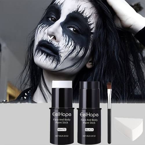 1 set 2 color pack face painting sticks halloween party body painting portable easy to apply easy to clean gentle non irritating unisex