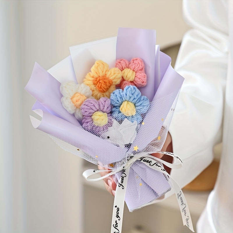 TEMU 1pc Colorful Artificial Bouquet - Realistic Small Flower Bouquet Suitable For Christmas, Mother's Day, Birthday Party Decorations - Hanging Or