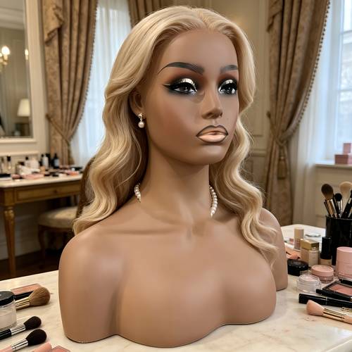unisex half body mannequin with double shoulder display base tripod compatible bracket hole male female wig hat model for hairdressing cosmetology retail store use suitable for wigs hats accessories