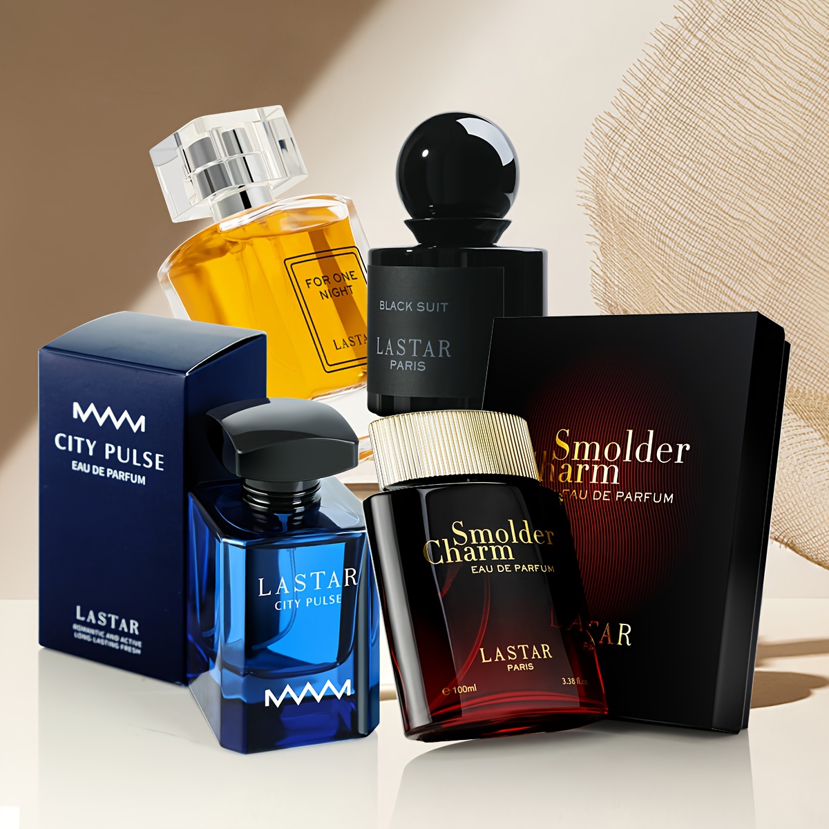 Image of 4 Bottles Big Size Fragrance Set For Men, Amber Ocean And Floral Earthy Fragrance, 100ml+55 Ml+50ml+30ml, Eau De Parfum Spray, Exudes An Aura Of Effortless . Suitable To Wear During Night(pack Of 4)