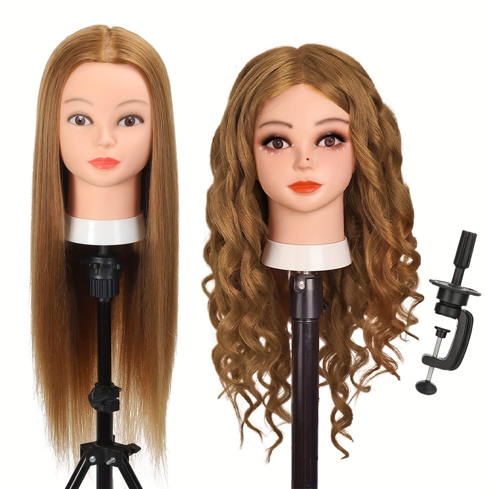 Mannequin Head with 65cm Hair for Hairstyles Training Hairdressing Practice