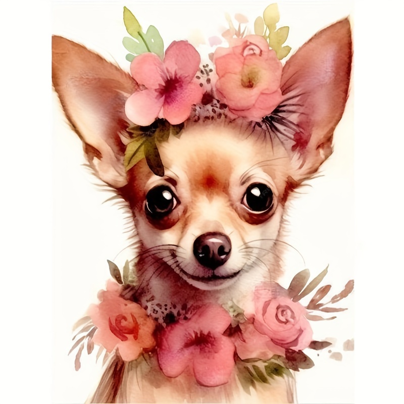 

1pc Dog 5d Diamond Art Painting Round Diamond Handmade Craft Art Kits Home Wall Decor Gift