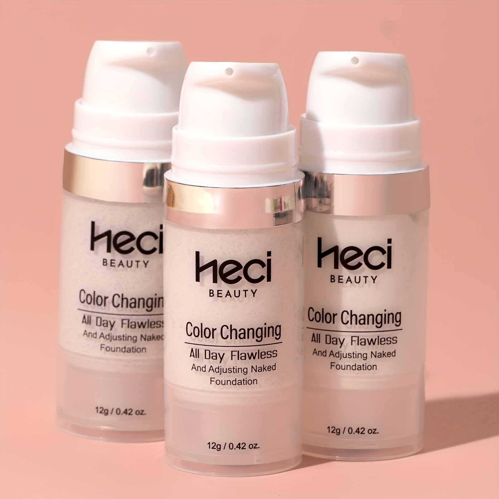 3 Shades Of Magic Temperature-Changing Foundation - Nude Makeup Effect, Sweat-Proof Anti-Fading BB Cream, A Must-Have for Lazy People, 30 Seconds to Complete A Clear And Comfortable Real Light Beige Smoothing Filter, Suitable for The gym, Office And Date