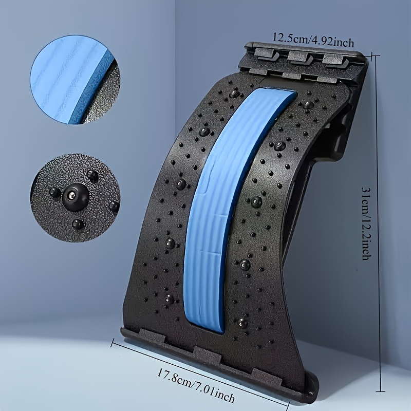 Image of 1 Adjustable Back Stretcher And Posture |lumbar Support, For Office, Car, Home, Gym - Durable Nylon Blend Structure Kyphosis/lordosis - Ergonomic Fitness Equipment