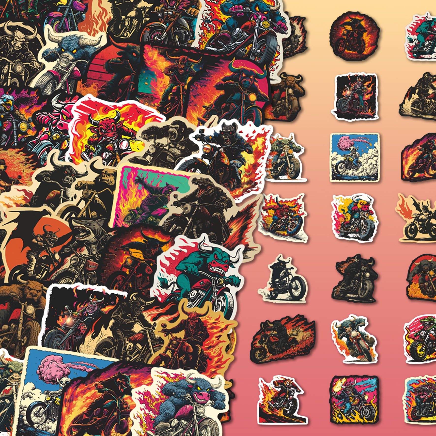 flame decals for motorcycles sold on Temu United States