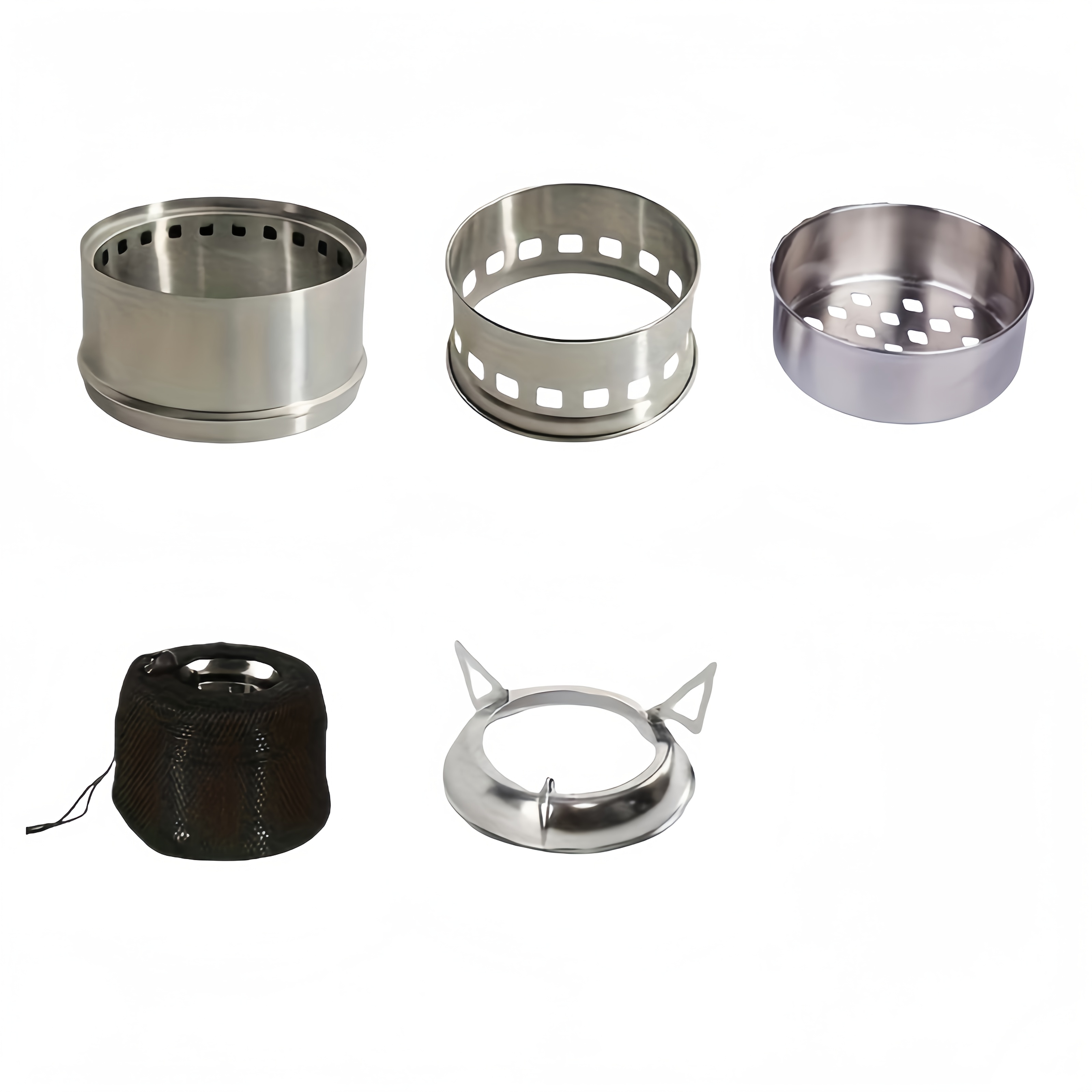 TEMU Compact Stainless Steel Outdoor Camping Bbq Fire Pit - Round Lightweight Wood Gasifier, No Ignition Required, Portable Fire Pit For Camping &