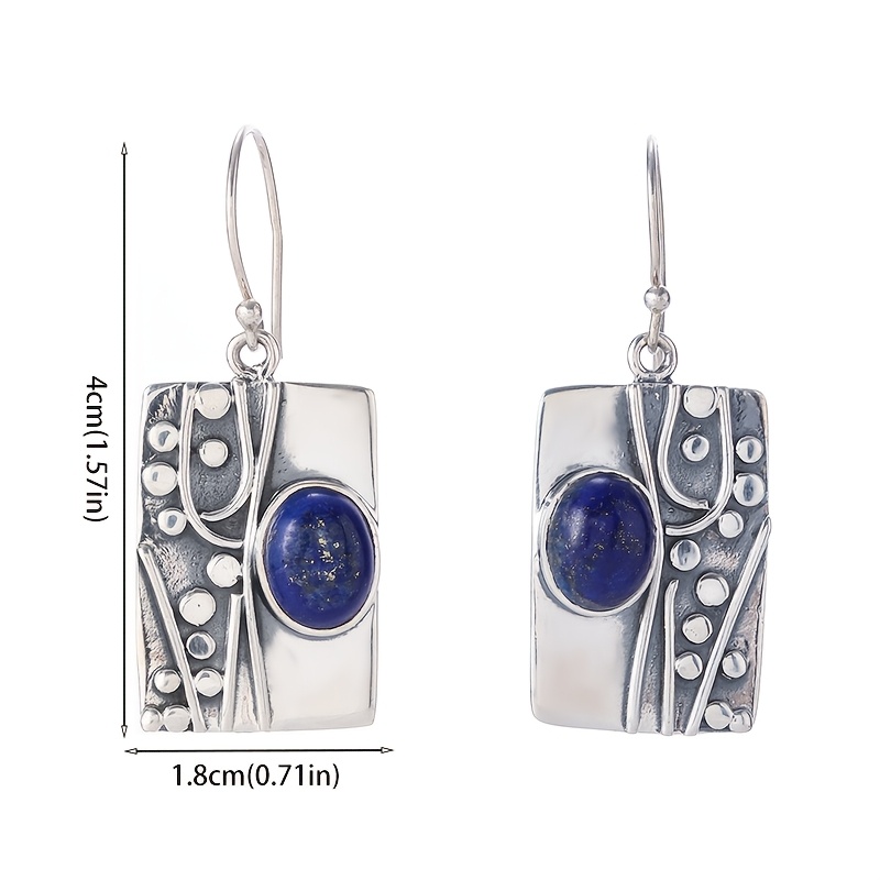 Elegant Earrings Adorned with Natural Stones