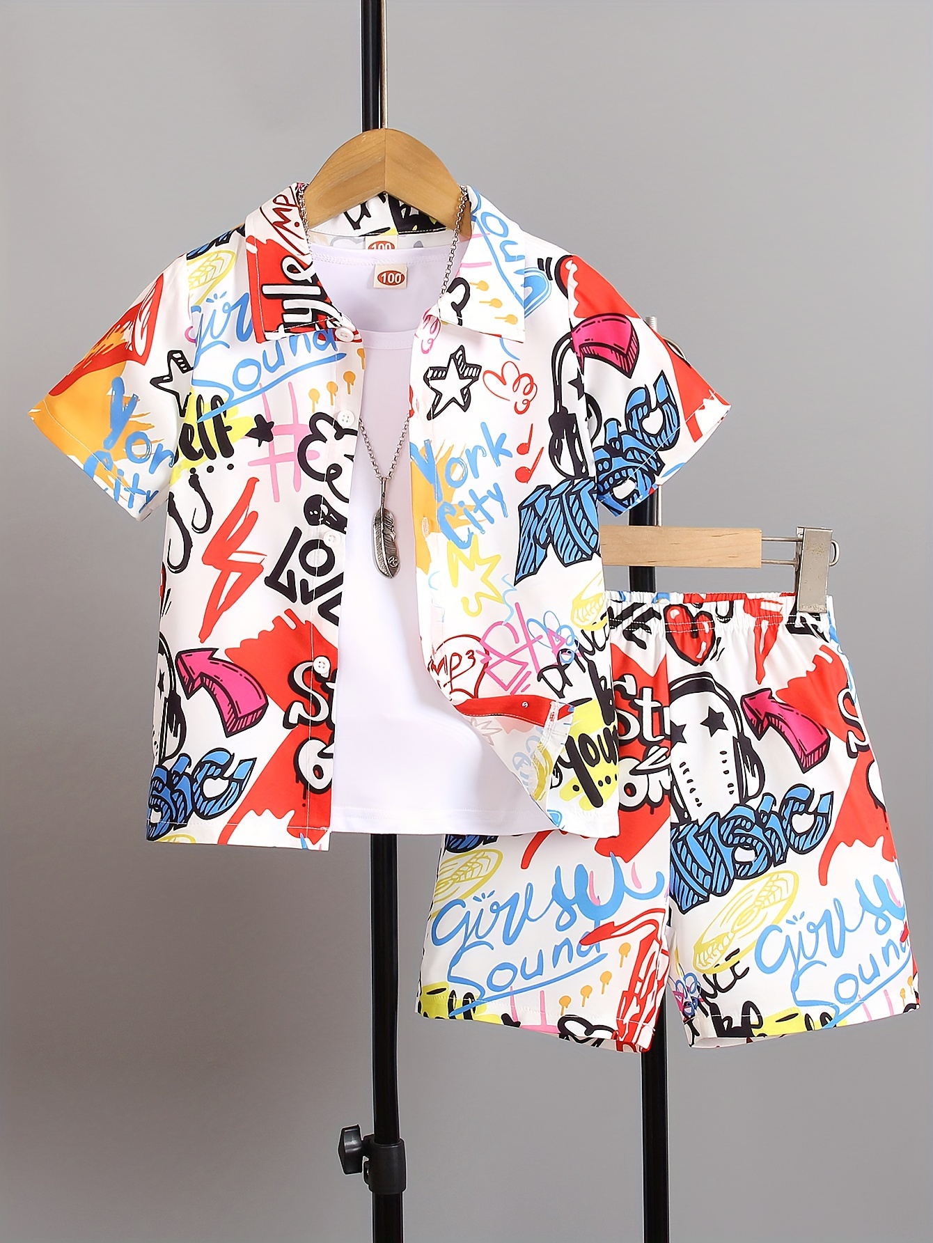 KIDS SHORT SLEEVE T-SHIRT 12-14 GRAFFITI THE WORLD main image 1