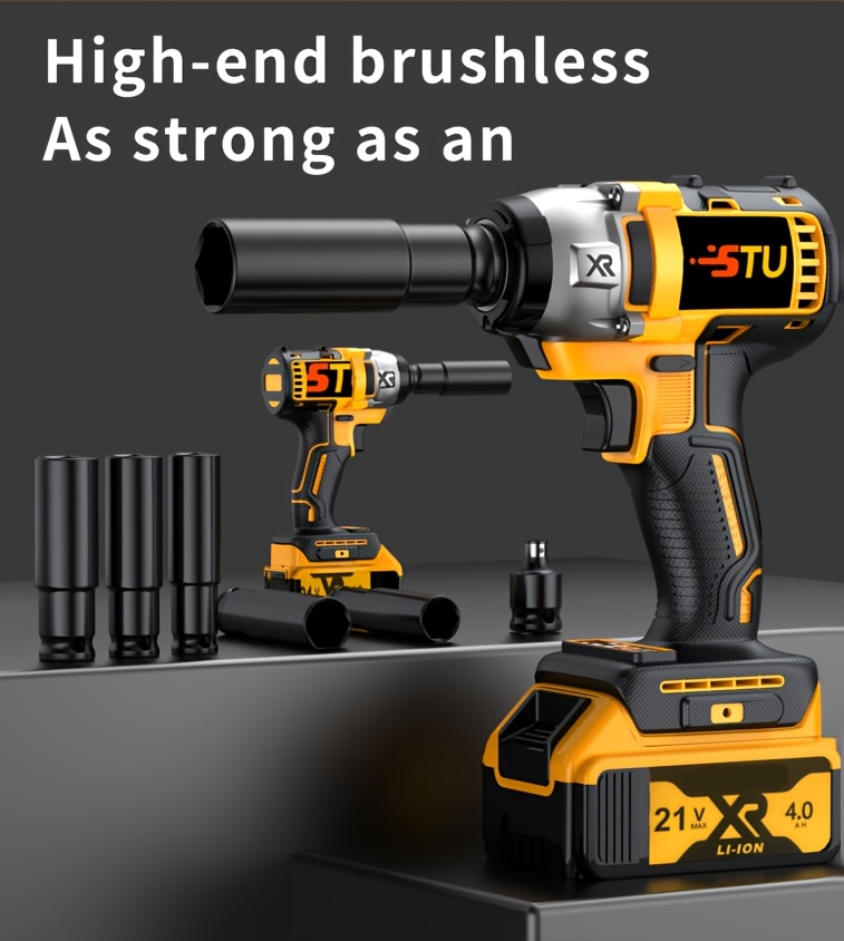 new wireless impact wrench with   of 3000 revolutions per minute and a   torque of 350     475n m   with a 4 0ah lithium   charger and carrying case suitable for automotive construction and home repairs details 0