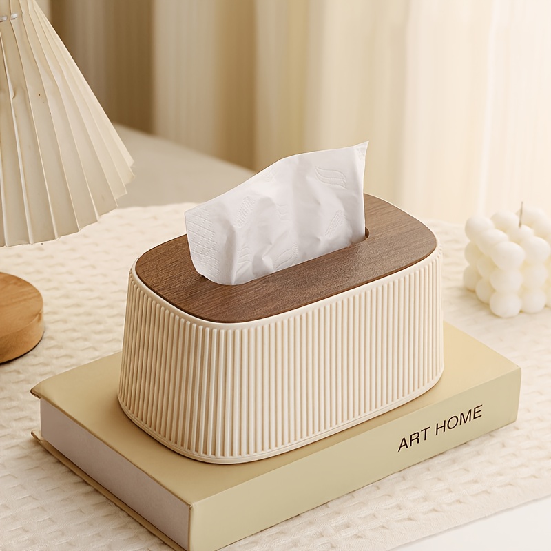 TEMU Boîte à mouchoirs à rayures , convient et , placée dans , , de bain, à manger, dans ou sur . Elle à la de porte-mouchoirs et d' décoratif