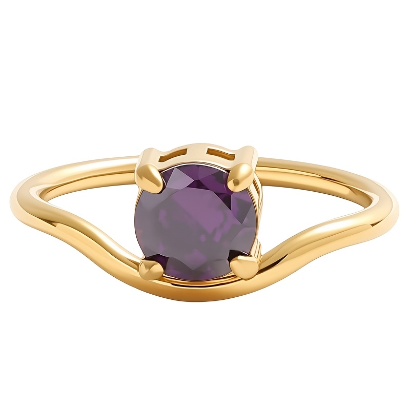 Stylish Minimalist Stainless Steel Ring with Synthetic Zircon