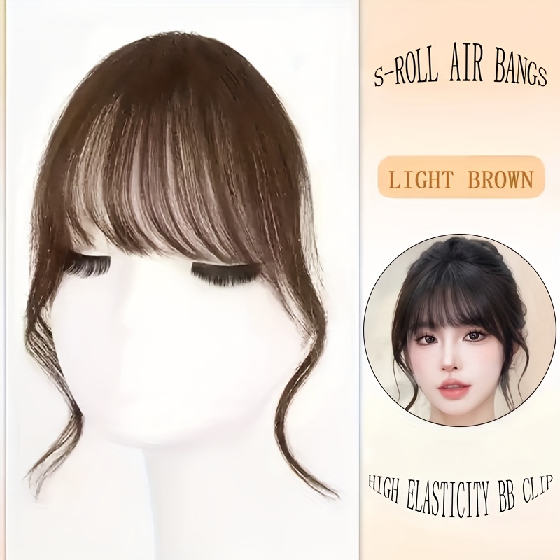TEMU 1 pc Élégant Pinceau à Frange Synthétique pour Femmes - Ondulation Lâche en Marron Foncé, Noir, ou Teintes Mélangées, Accessoire de Coiffure