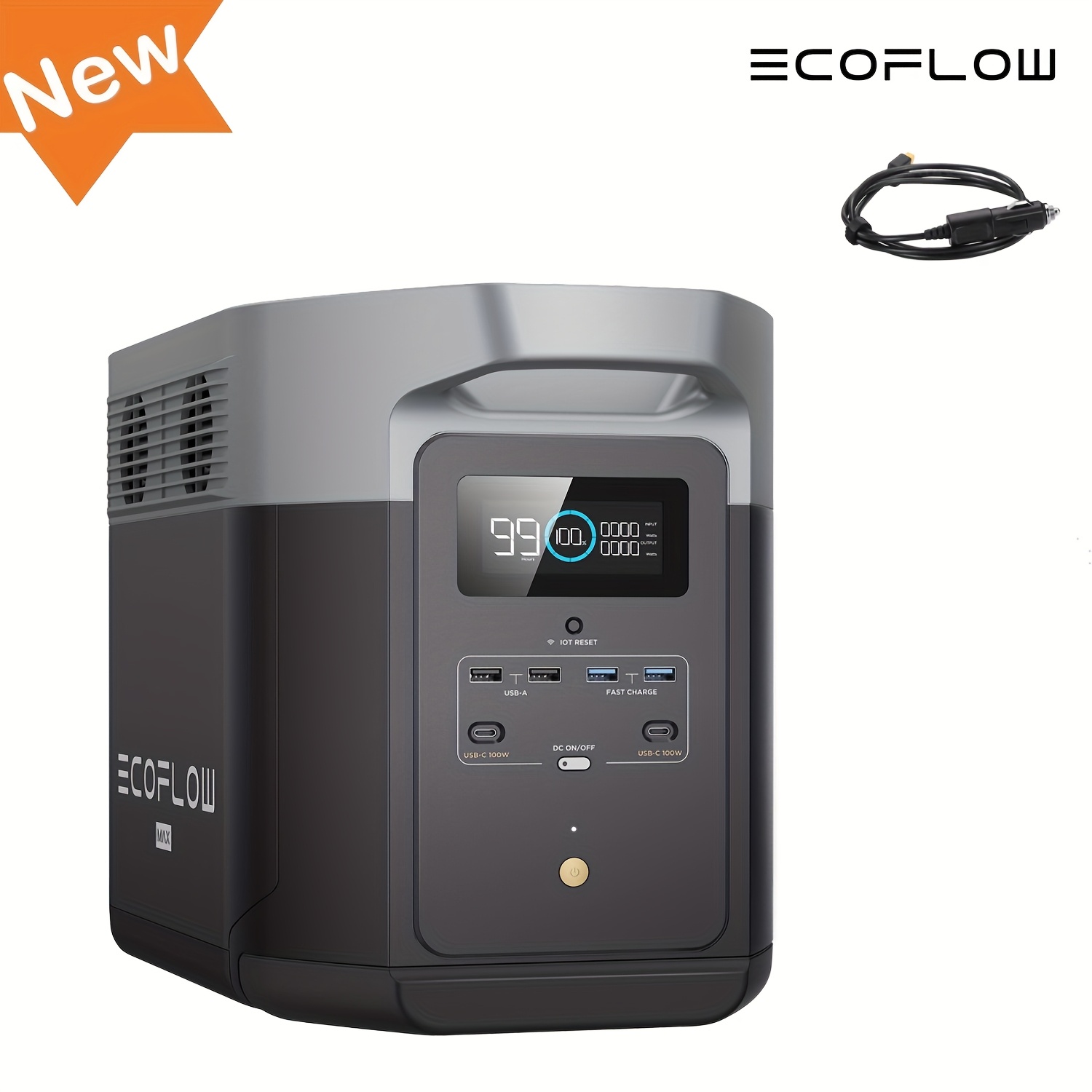   cable   with a portable power station featuring a 2048wh lifepo4 battery designed as   power bank for home backup its capacity   expanded from 2kwh to 6kwh with an   battery