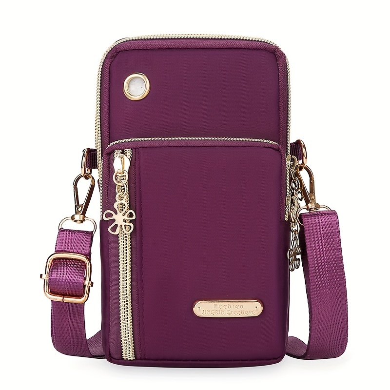 TEMU Mini sac à bandoulière noir tendance pour femme, avec fermeture éclair, idéal pour ranger votre téléphone et votre portefeuille