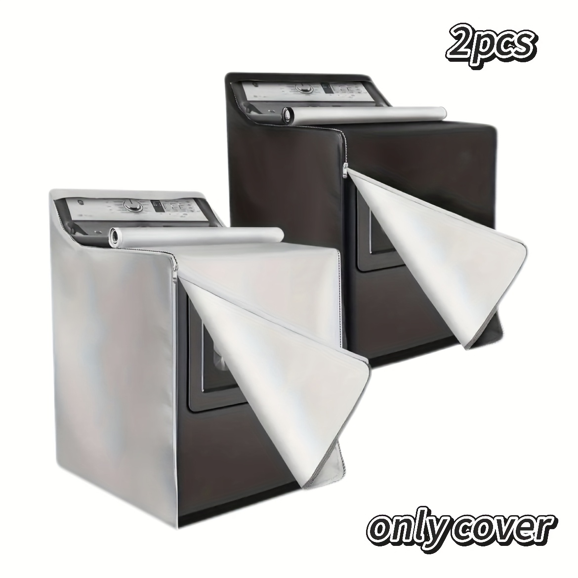 2pcs Heavy-Duty Washing Machine &amp; Dryer Covers - Fit for Top/Front Load Washers and Dryers, * Dustproof, UV Resistant, High Quality Laundry P