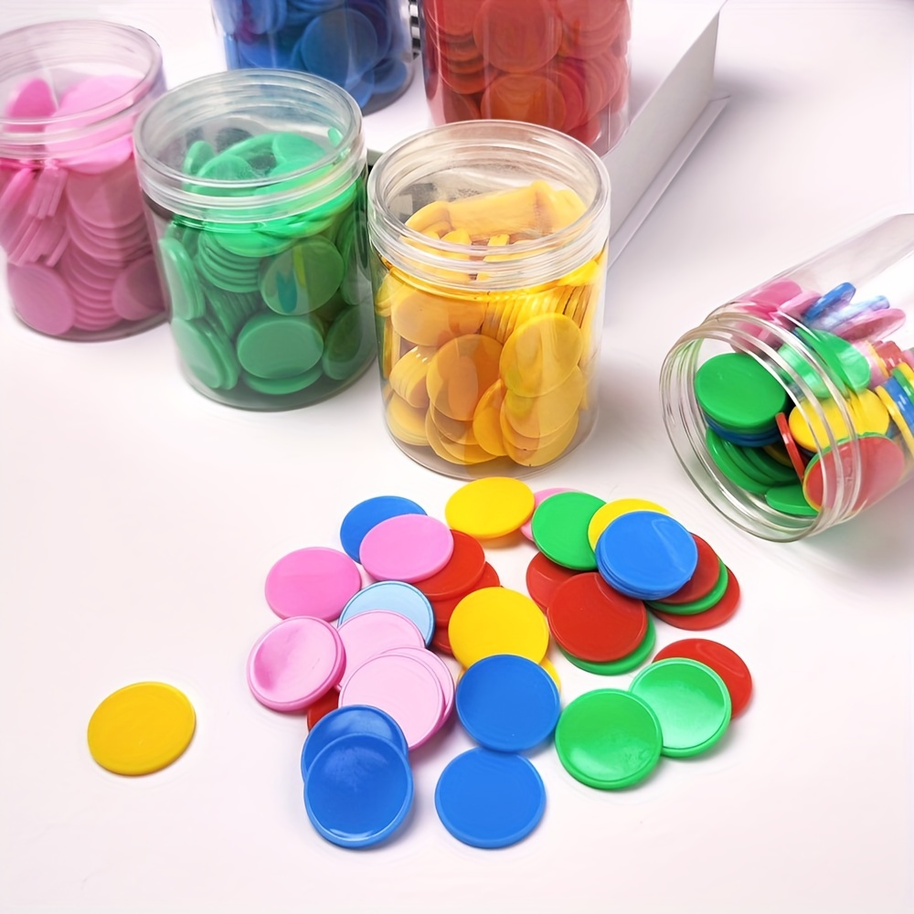 

100pcs Plastic Counting Chips - Educational Math Teaching Aids For , Counting & Sorting - Multicolor Plastic Counters For Teachers & Students