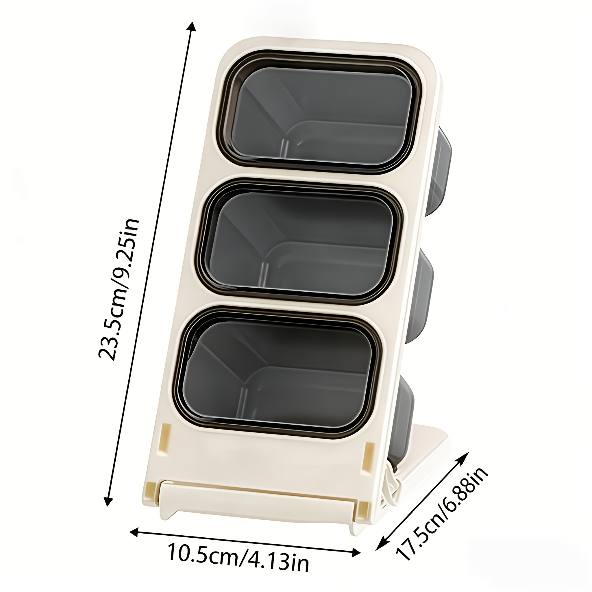 E-shop 4er-Set (3 Aufbewahrungsboxen und 1 Regal) Desktop Schräg Ständer Stiftehalter Organizer - Große Kapazität Studenten Büro Nutzung, Marker und