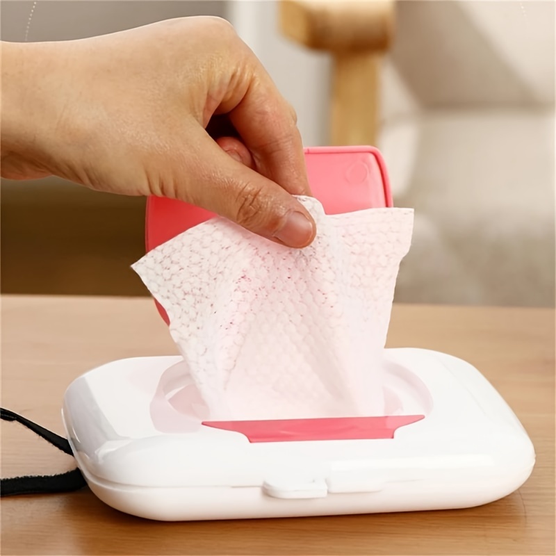 

Portable Wet Wipe Dispenser Case - Leakproof Plastic Travel Tissue Holder For Outdoor, Stroller & Diaper Bag Accessory, Square Shape