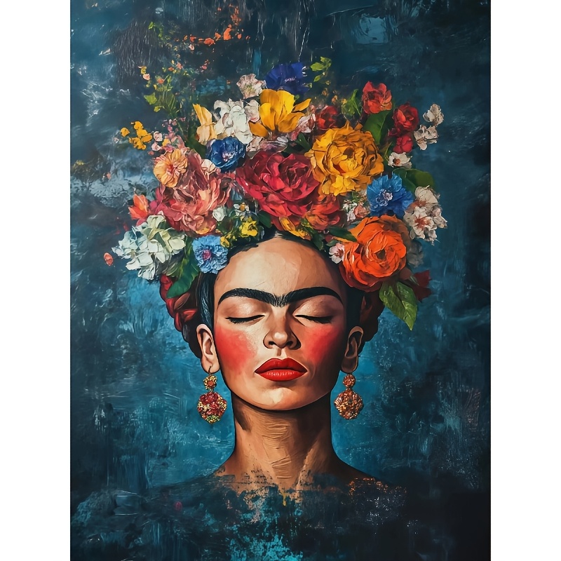 TEMU 1pc "portrait Of Lady " Painting, Suitable For Adults And Children, 5d Crystal Rhinestone Painting Diy Kit, Suitable For Bedroom, Living Room,