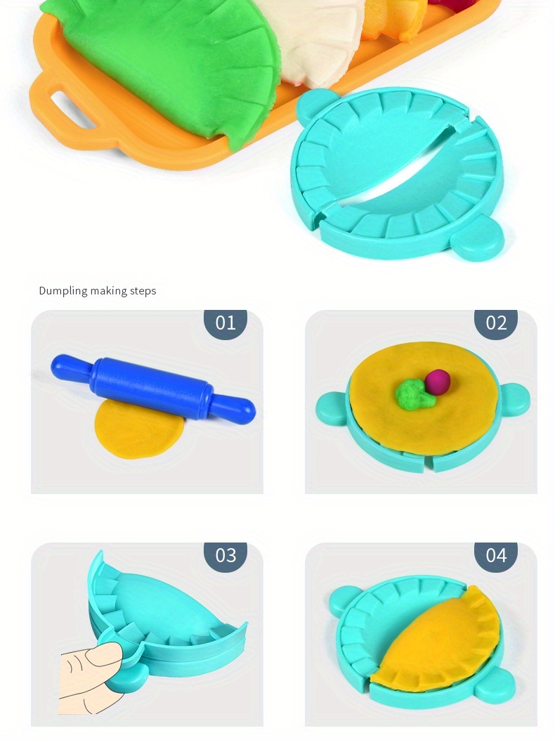 Luxueuze klei twee-in-een kleurrijke deeg keuken creatieve voedsel speelgoed set, inclusief burger en noodle maker, vormgevingsgereedschap accessoires en 24-kleur deeg set, geschikt voor meisjes en jongens van 3+ jaar oud kunst ambacht cadeau