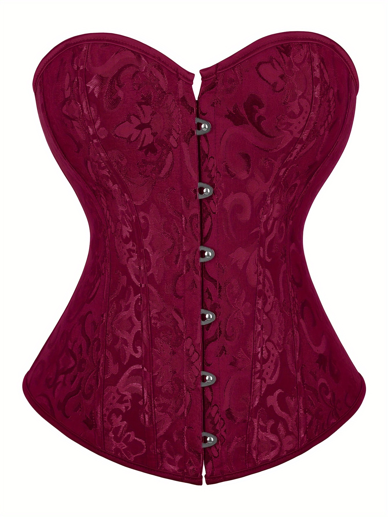 Jacquard floral bustier bra without straps, elegant straight-neck top with laces and curved hem, Women's clothing, Carnival