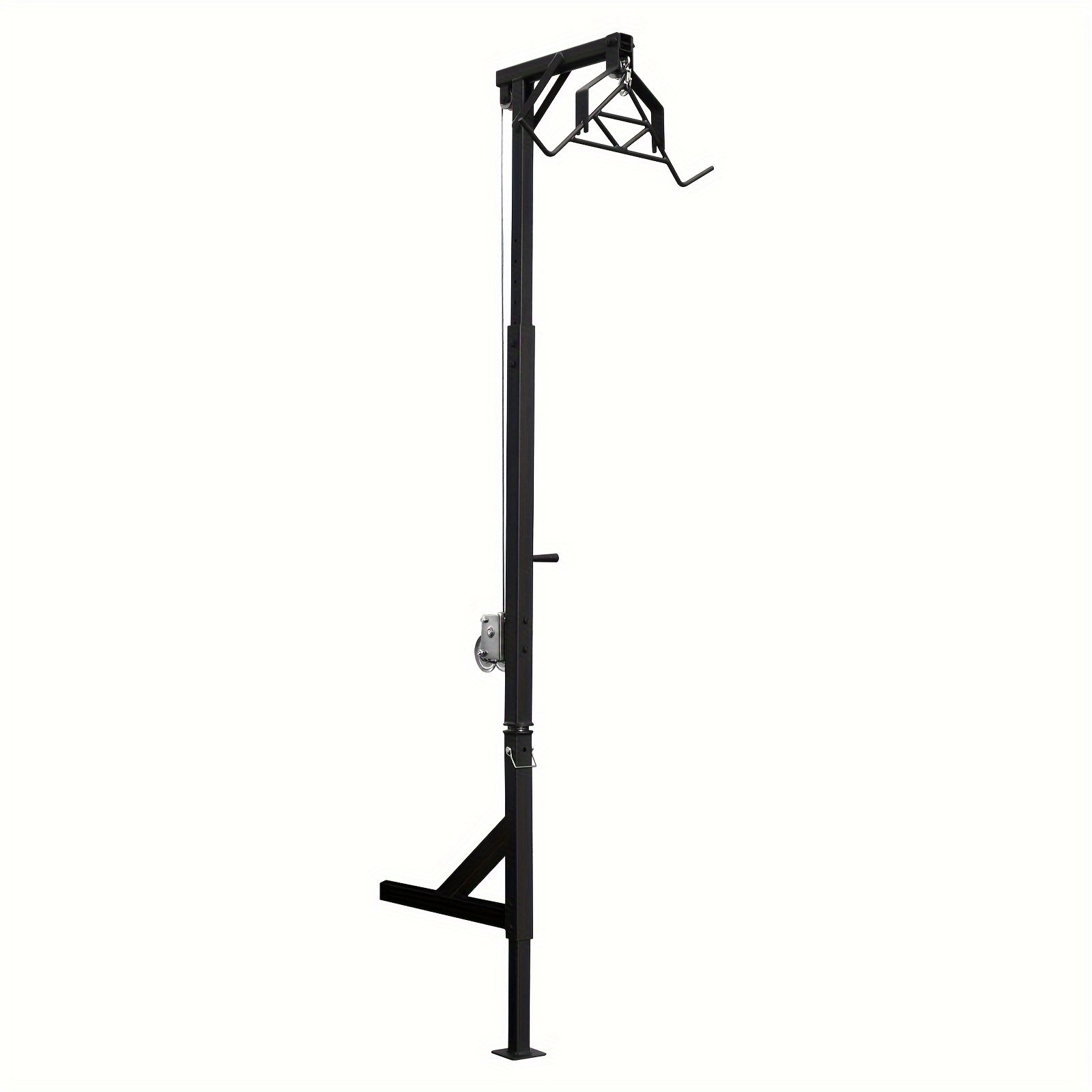 TEMU Truck Hitch Game Hunting Hoist, 600 Lbs Load Capacity, Hitch Game Hoist, Truck Hitch Deer Hoist With Winch Lift Gambrel Set, Foot Base, Adjustable Height And Swivel