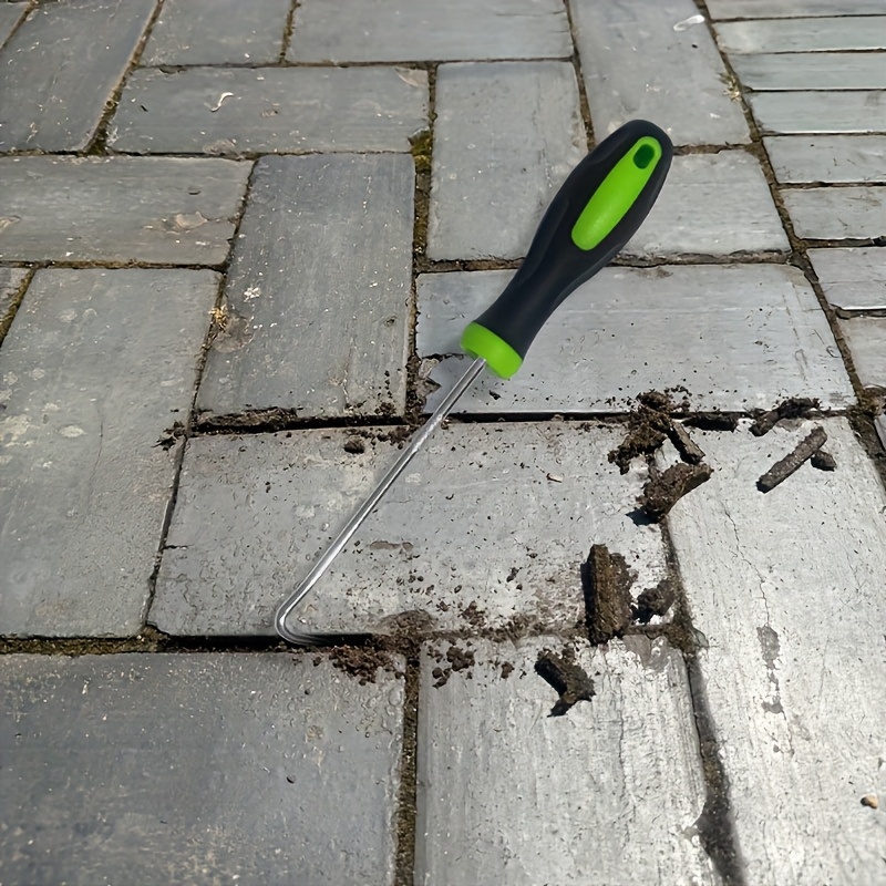 TEMU Attrezzo manuale per diserbare a forma di gancio, 1 pz - pratico per rimuovere erbacce e muschio con scanalatura, facile da organizzare per